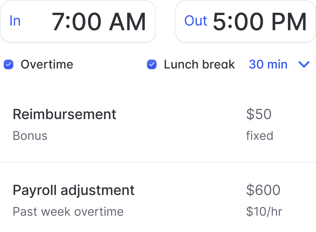 screenshot of invoicing
